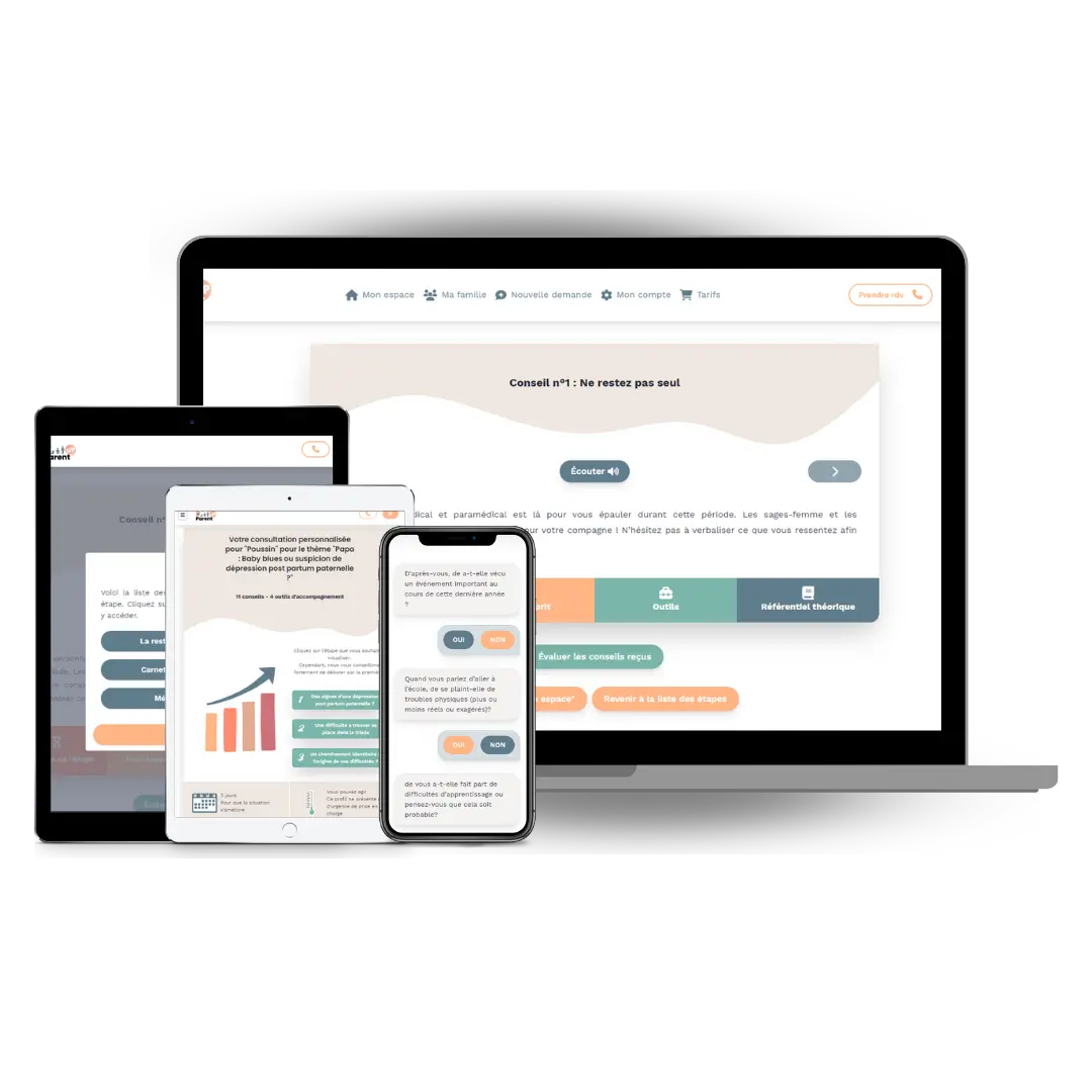 Aperçu application sur différent support
